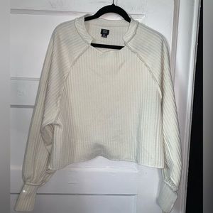 BDG cream ribbed cropped‎ sweater size small